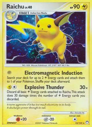 Raichu 015/123 - Mysterious Treasures Reverse Holofoil
