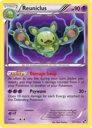 Reuniclus 057/114 - Black and White Reverse Holofoil