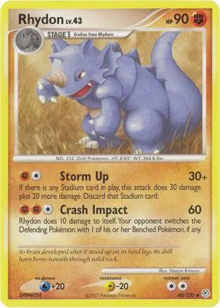 Rhydon 060/130 - Diamond and Pearl Reverse Holofoil