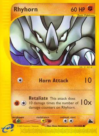 Rhyhorn 091/144 - Skyridge Reverse Holofoil