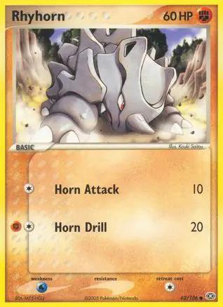 Rhyhorn 062/106 - Emerald Reverse Holofoil
