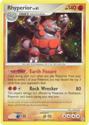 Rhyperior 012/130 - Diamond and Pearl Holofoil