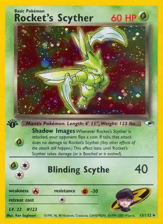 Rocket's Scyther 013/132 - Gym Heroes 1st Edition Holofoil