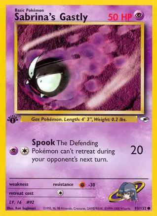Sabrina's Gastly 093/132 - Gym Heroes 1st Edition