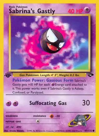 Sabrina's Gastly 097/132 - Gym Challenge 1st Edition