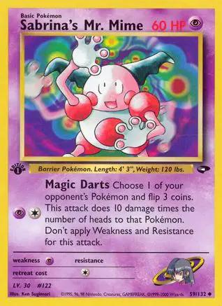 Sabrina's Mr. Mime 059/132 - Gym Challenge 1st Edition
