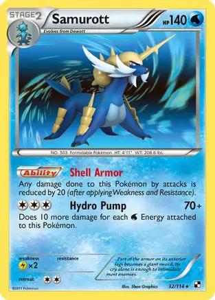 Samurott 032/114 - Black and White Holofoil