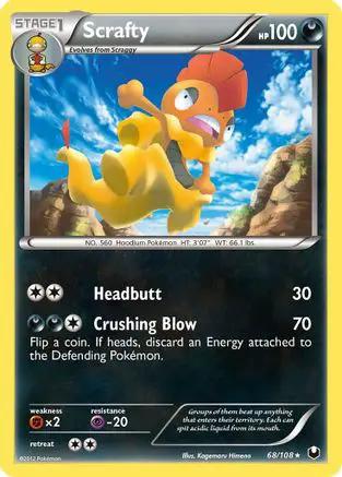 Scrafty 068/108 - Dark Explorers Reverse Holofoil