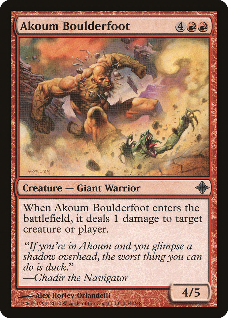 Akoum Boulderfoot (ROE-134) - Rise of the Eldrazi Foil