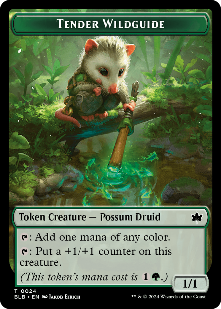 Tender Wildguide (BLB-024) - Bloomburrow Tokens Foil