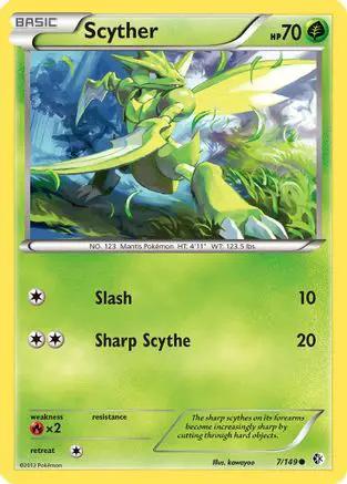 Scyther 007/149 - Boundaries Crossed Reverse Holofoil