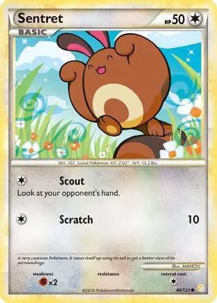 Sentret 080/123 - HeartGold SoulSilver Reverse Holofoil
