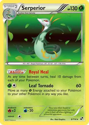 Serperior 006/114 - Black and White Reverse Holofoil