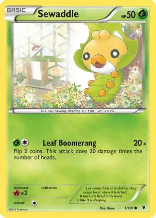 Sewaddle 001/101 - Noble Victories Reverse Holofoil