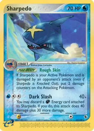 Sharpedo 022/109 - Ruby and Sapphire Reverse Holofoil