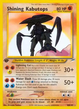 Shining Kabutops 108/105 - Neo Destiny
