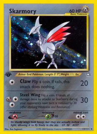 Skarmory 013/111 - Neo Genesis 1st Edition Holofoil