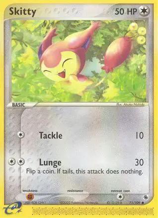Skitty 071/109 - Ruby and Sapphire Reverse Holofoil
