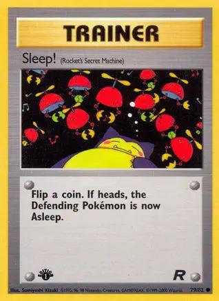Sleep! (Rocket's Secret Machine) 079/82 - Team Rocket 1st Edition
