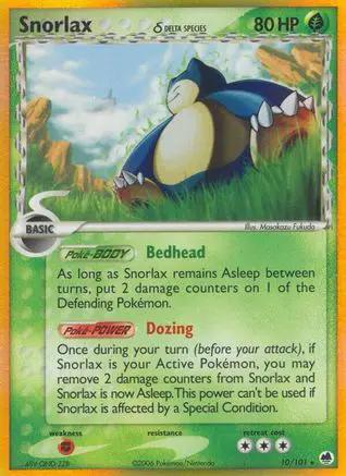 Snorlax (Delta Species) 010/101 - Dragon Frontiers Reverse Holofoil