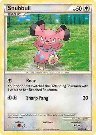 Snubbull 082/123 - HeartGold SoulSilver Reverse Holofoil