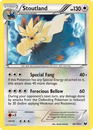 Stoutland 088/108 - Dark Explorers Reverse Holofoil