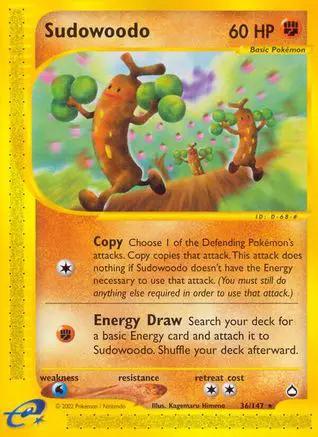 Sudowoodo 036/147 - Aquapolis Reverse Holofoil