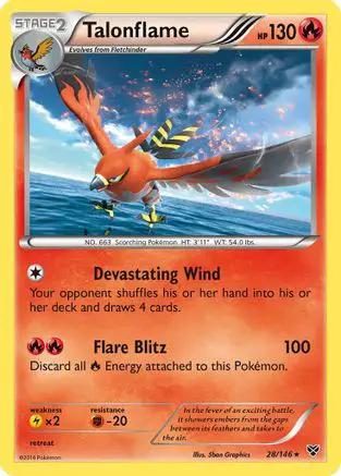 Talonflame 028/146 - XY Base Set Reverse Holofoil
