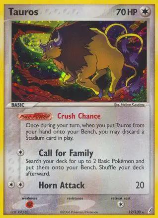 Tauros 012/100 - Crystal Guardians Holofoil