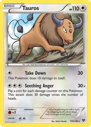 Tauros 100/146 - XY Base Set Reverse Holofoil