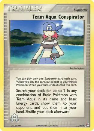 Team Aqua Conspirator 077/95 - Team Magma vs Team Aqua Reverse Holofoil
