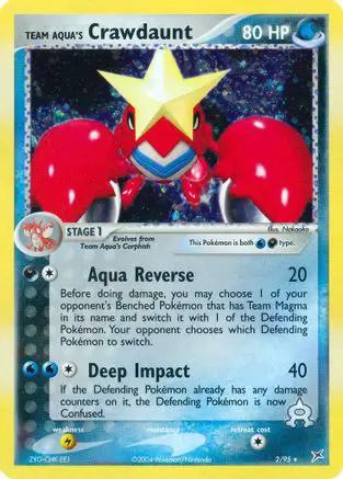 Team Aqua's Crawdaunt 002/95 - Team Magma vs Team Aqua Reverse Holofoil