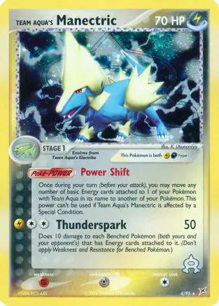 Team Aqua's Manectric 004/95 - Team Magma vs Team Aqua Reverse Holofoil