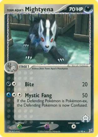 Team Aqua's Mightyena 015/95 - Team Magma vs Team Aqua Reverse Holofoil