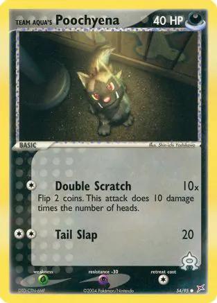 Team Aqua's Poochyena 054/95 - Team Magma vs Team Aqua Reverse Holofoil