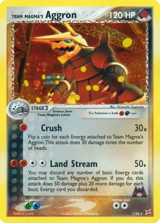 Team Magma's Aggron 007/95 - Team Magma vs Team Aqua Holofoil