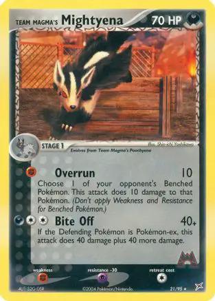 Team Magma's Mightyena 021/95 - Team Magma vs Team Aqua