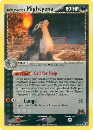 Team Magma's Mightyena 037/95 - Team Magma vs Team Aqua