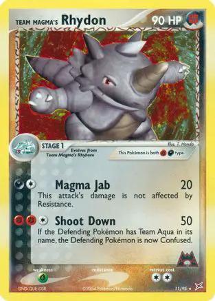 Team Magma's Rhydon 011/95 - Team Magma vs Team Aqua Reverse Holofoil