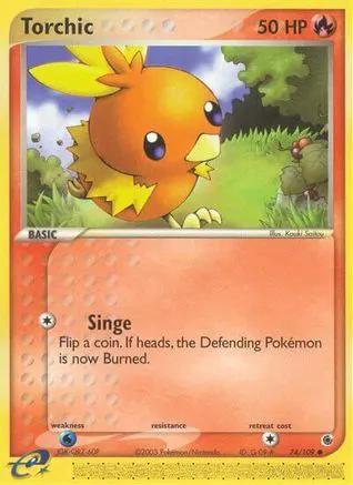 Torchic 074/109 - Ruby and Sapphire Reverse Holofoil