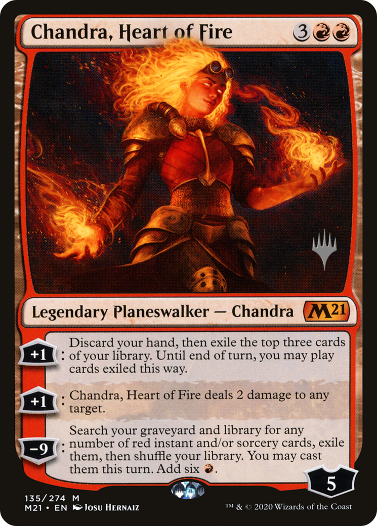 Chandra, Heart of Fire (PPM21-135P) - Core Set 2021 Promos Foil