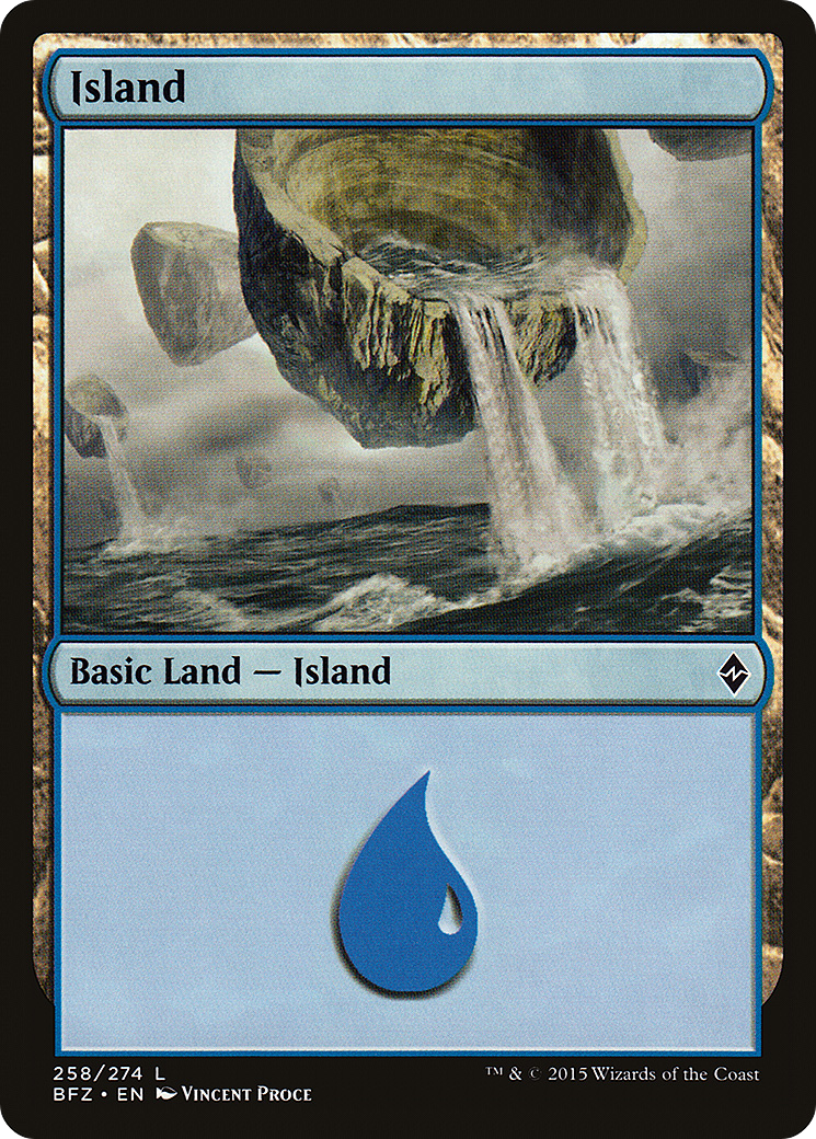 Island (BFZ-258A) - Battle for Zendikar