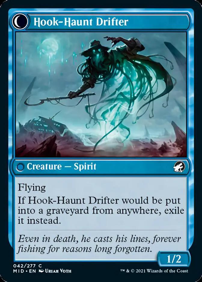 Baithook Angler // Hook-Haunt Drifter (MID-042) - Innistrad: Midnight Hunt: (Double Faced Transform) Foil