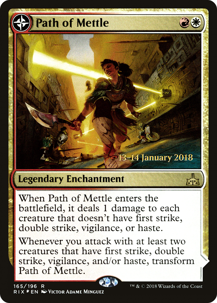 Path of Mettle // Metzali, Tower of Triumph (PRE-165S) - Rivals of Ixalan Promos: (compasslanddfc) Foil
