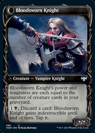 Bloodsworn Squire // Bloodsworn Knight (VOW-289) - Innistrad: Crimson Vow: (Showcase, Double Faced Transform)