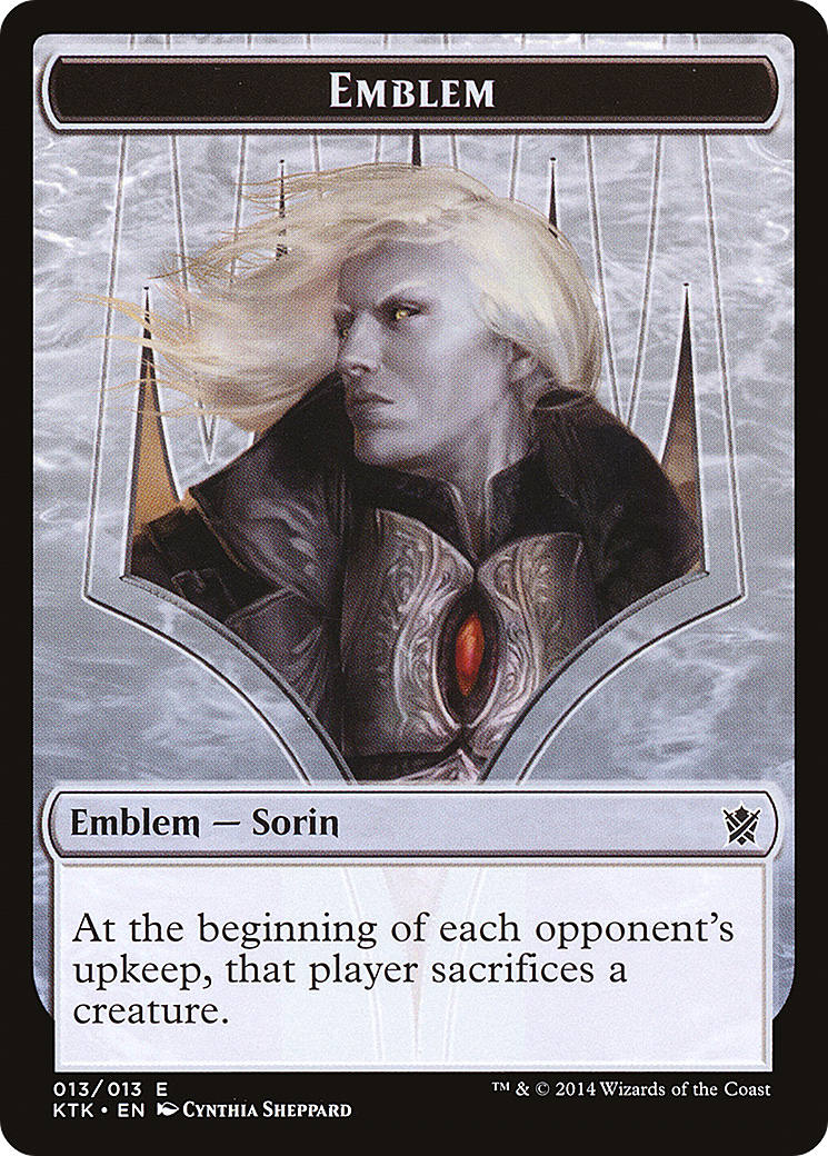 Sorin, Solemn Visitor Emblem (KTK-013) - Khans of Tarkir Tokens