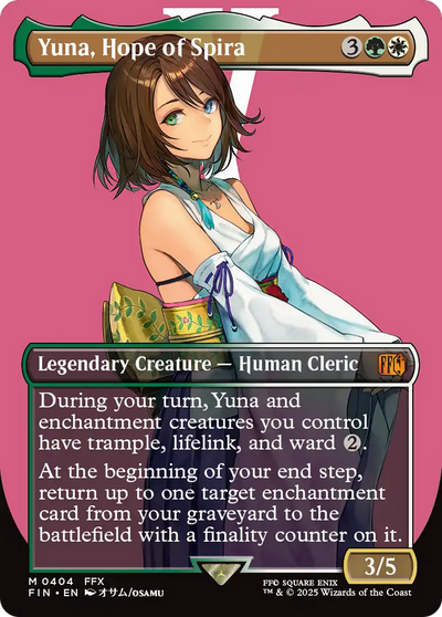 Yuna, Hope of Spira (FIN-404) - FINAL FANTASY (Borderless) Foil