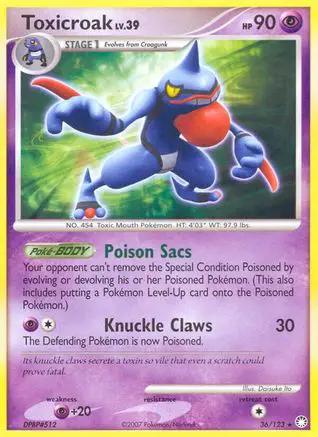 Toxicroak 036/123 - Mysterious Treasures Reverse Holofoil