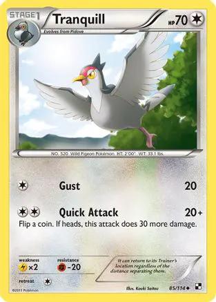 Tranquill 085/114 - Black and White Reverse Holofoil
