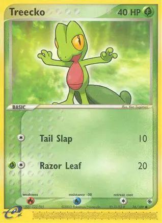 Treecko 076/109 - Ruby and Sapphire Reverse Holofoil